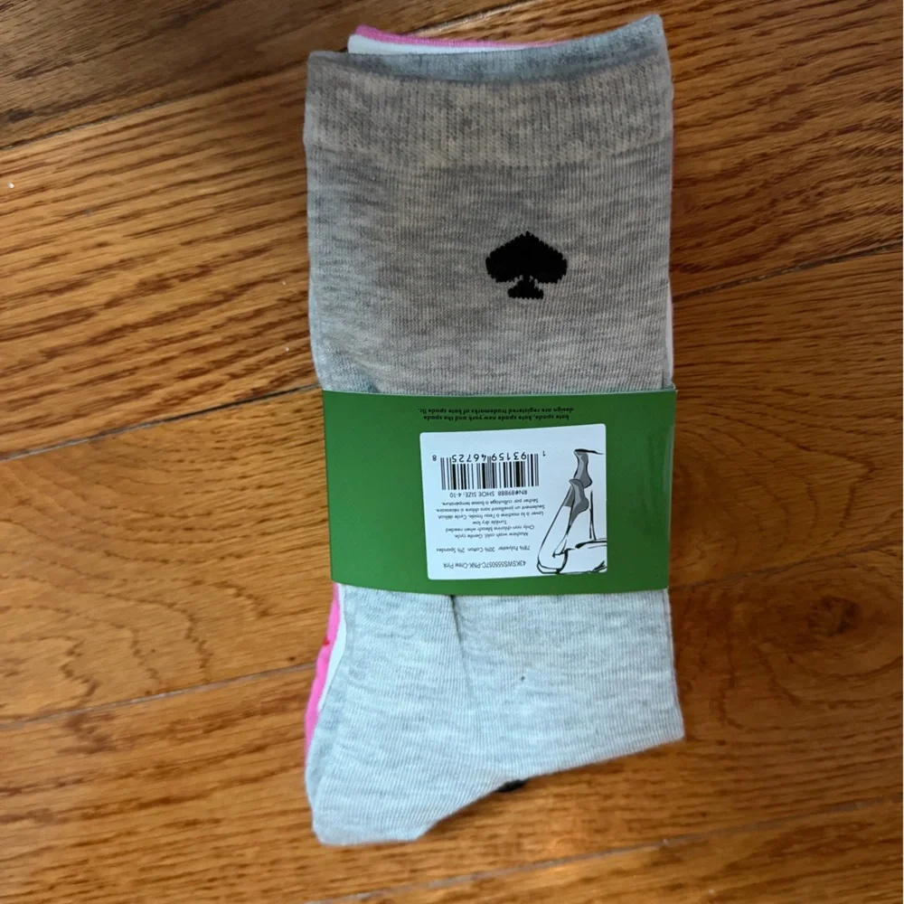 Kate Spade Valentines‎ Day Crew Socks - 3 pack